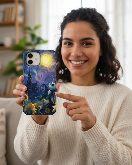 Case Antishock para celular Jack Skellington