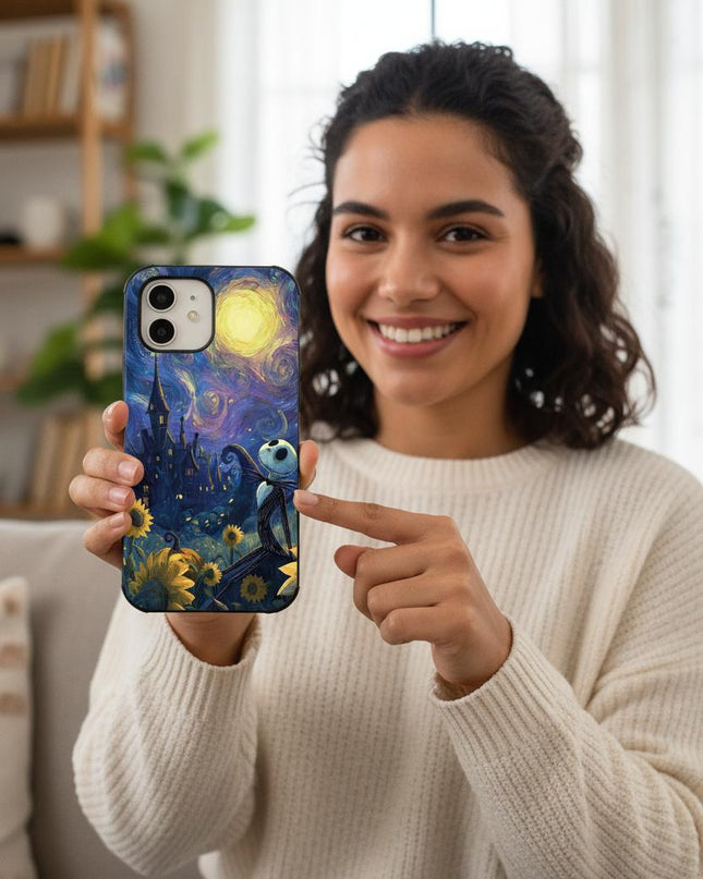 Case Antishock para celular Jack Skellington