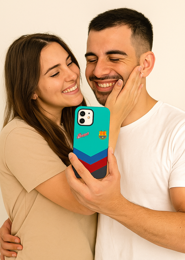 Case Antishock para celular Retro FC Barcelona - Woman Case