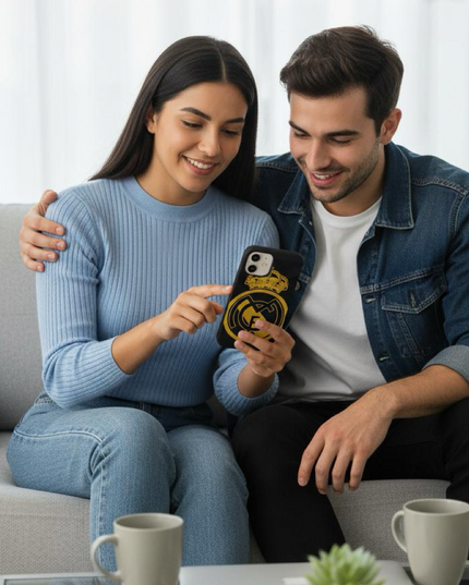 Case Antishock para celular Escudo Real Madrid