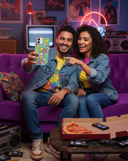 Case Antishock para celular MTV Music Television Retro