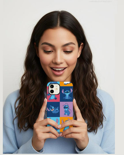 Case Antishock para celular Stich - Woman Case