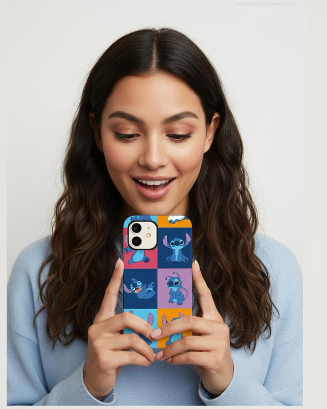 Case Antishock para celular Stich - Woman Case