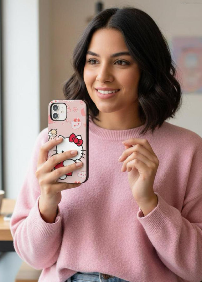 Case Antishock para celular Hello Kity - Woman Case