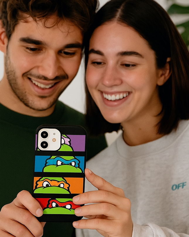 Case Antishock para celular Tortuninjas