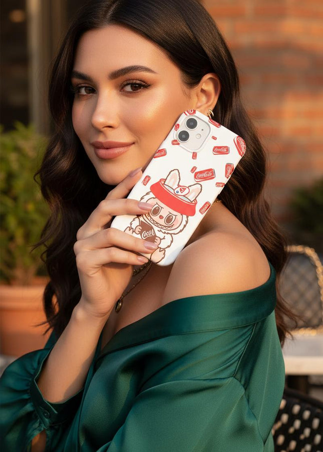 Case Antishock para celular Labubu Coca Cola lover - Woman Case