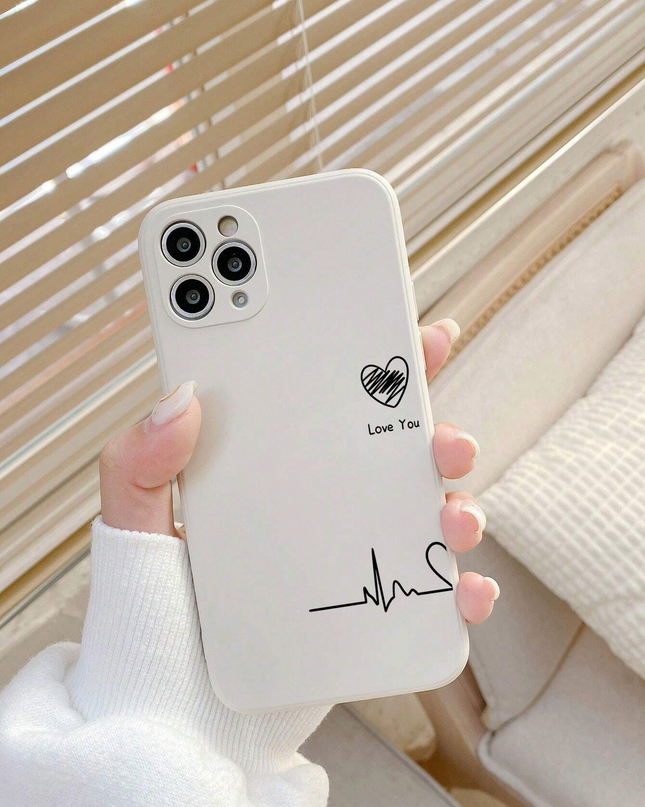 Juego de 2 Fundas de Teléfono TPU en Blanco y Negro para Parejas