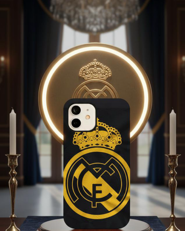 Case Antishock para celular Escudo Real Madrid