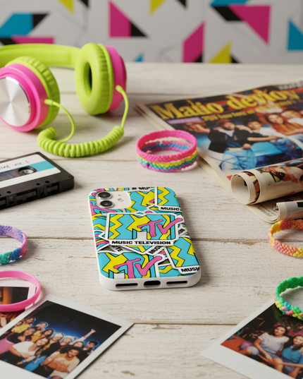 Case Antishock para celular MTV Music Television Retro