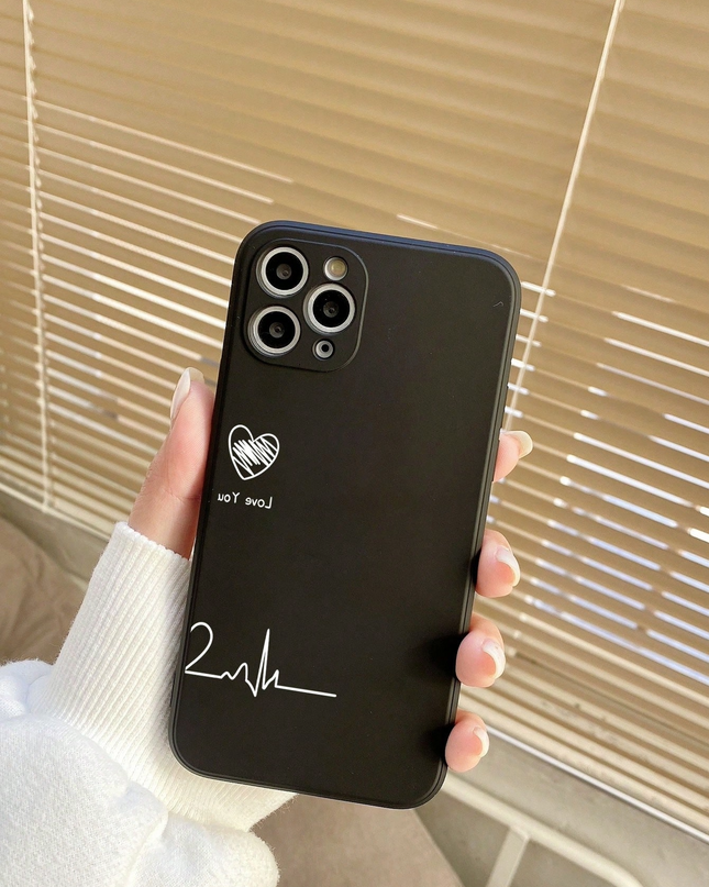 Juego de 2 Fundas de Teléfono TPU en Blanco y Negro para Parejas