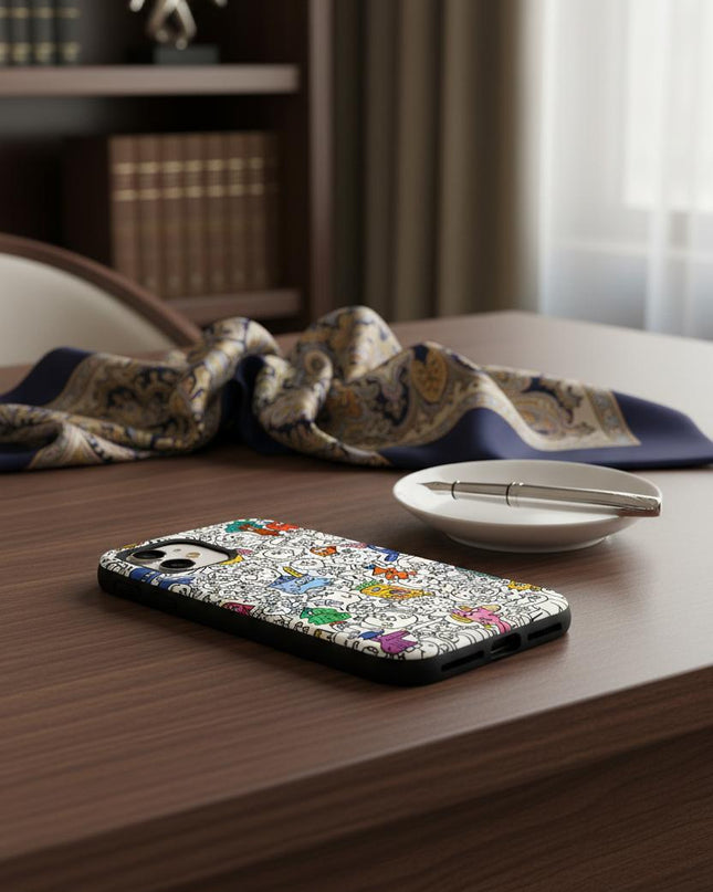 Case Antishock para celular Dibujitos