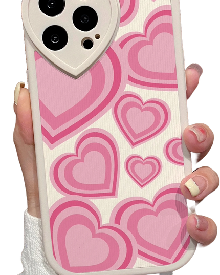 Funda Protectora de Teléfono en Forma de Corazón