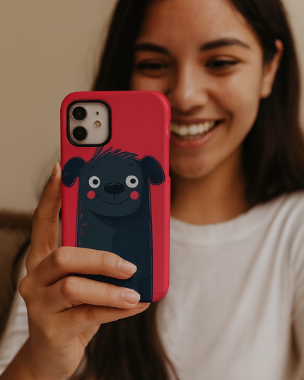 Case Antishock para celular Perro cute
