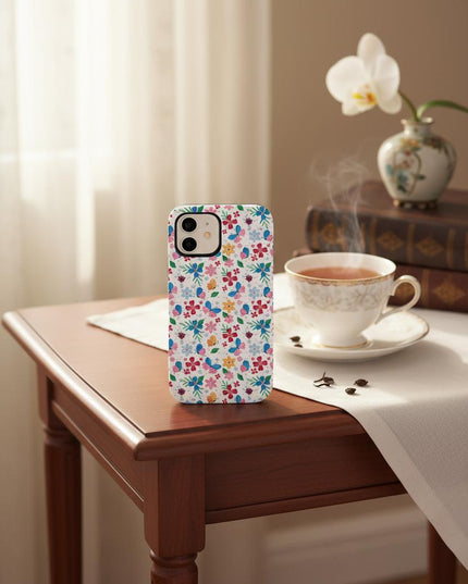 Case Antishock para celular Mariposas Florales