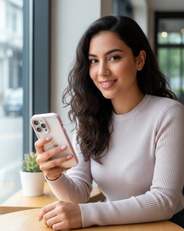 Funda minimalista con marco de color – Protección y estilo