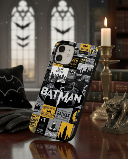 Case Antishock para celular Batman escudo
