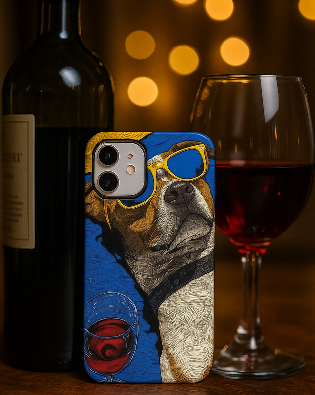 Case Antishock para celular Perro cool