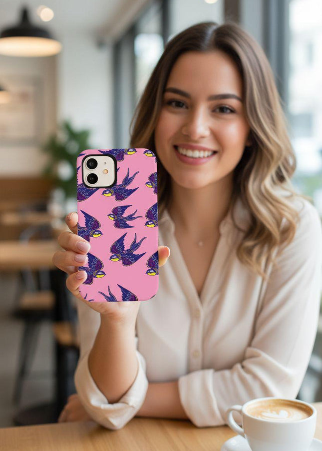 Case Antishock para celular Birds