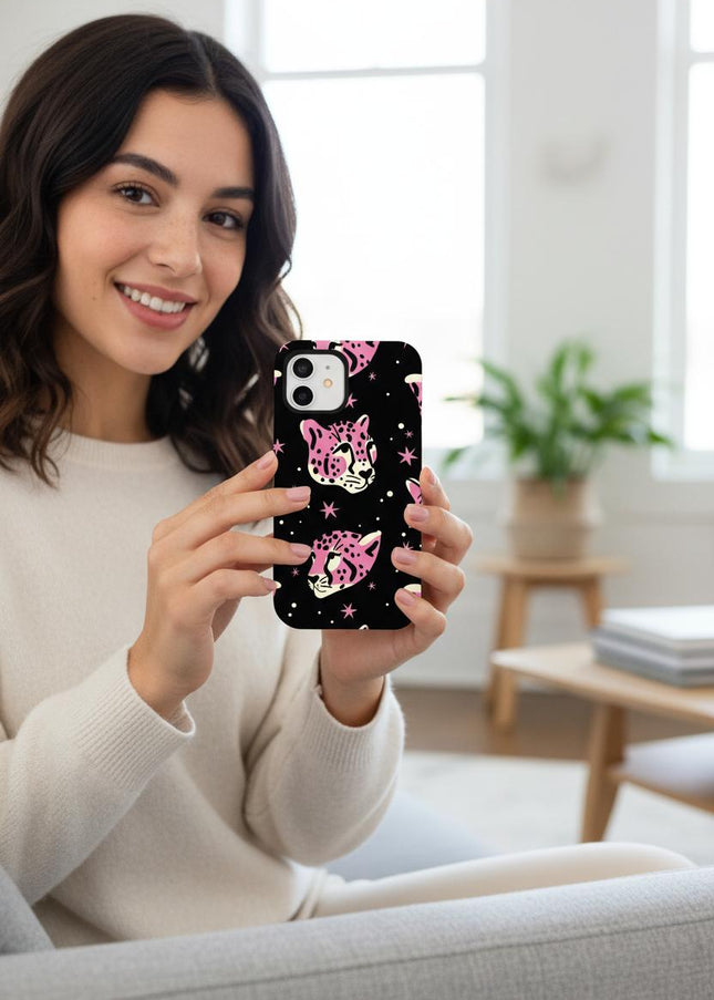 Case Antishock para celular Tiger Face