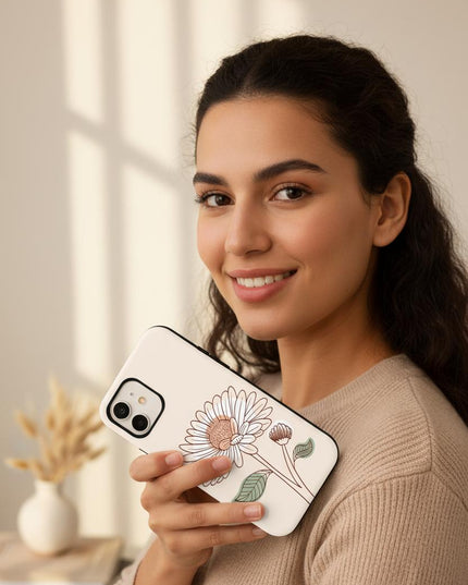 Case Antishock para celular Flor - Woman Case