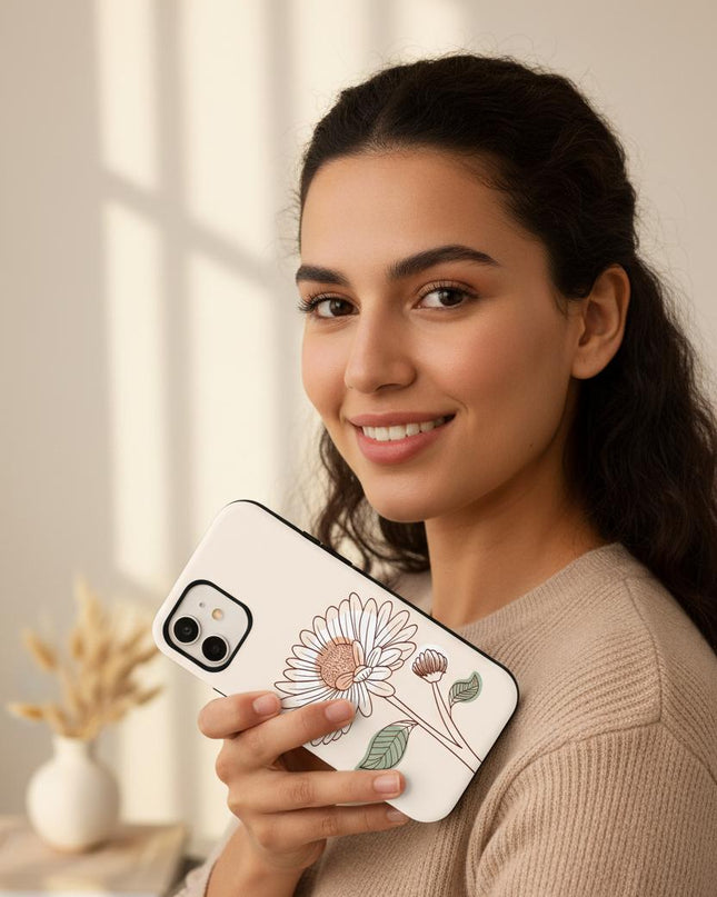 Case Antishock para celular Flor - Woman Case