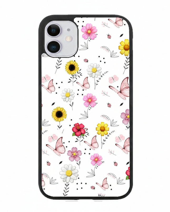 Funda Floral con Mariposas – Dulzura que Protege tu Estilo