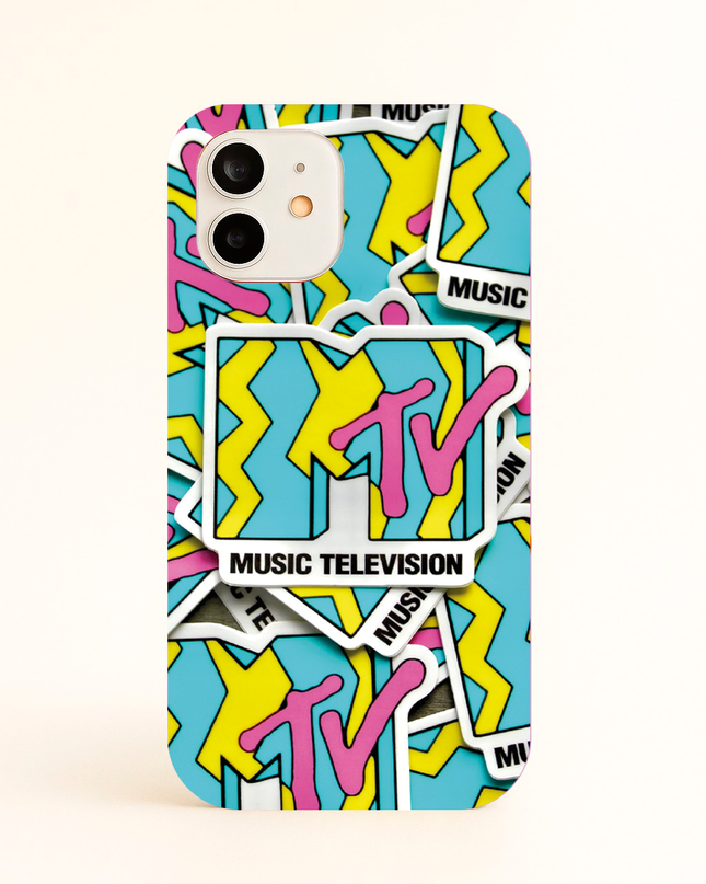Case Antishock para celular MTV Music Television Retro