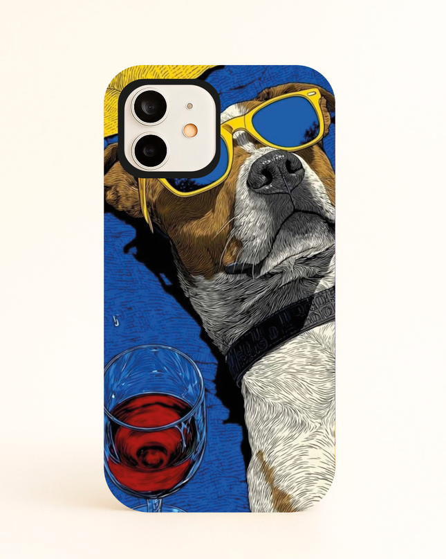 Case Antishock para celular Perro cool