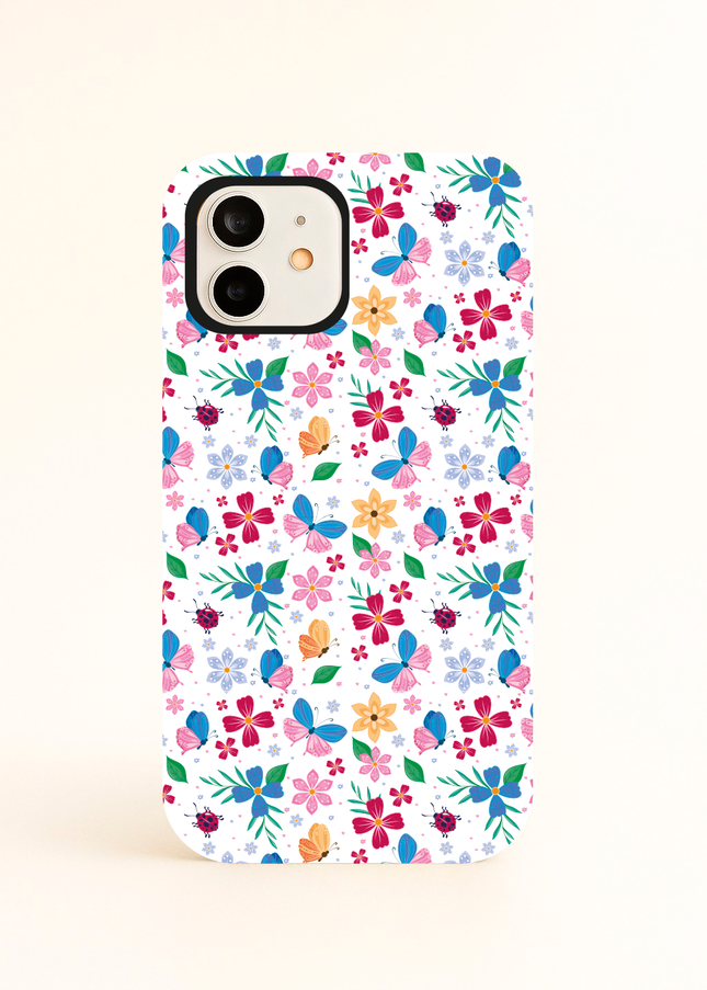 Case Antishock para celular Mariposas Florales