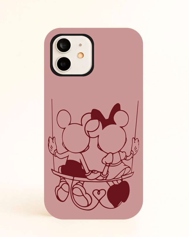 Case Antishock para celular San Valetin Mickey Columpio