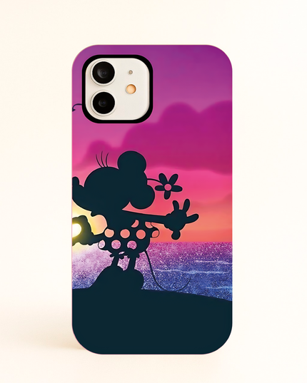 Case Antishock para celular San Valetin Mickey Atardecer2