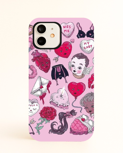 Case Antishock para celular "kiss Me Love"